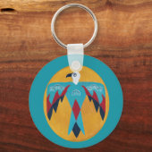 Turquoise Thunderbird Sleutelhanger (Voorkant)