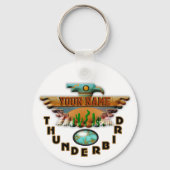 Turquoise Thunderbird Sleutelhanger (Voorkant)