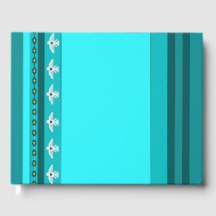 Turquoise Thunderbirds Blue Stripes Gastboek Gastenboek