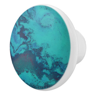 Turquoise Tidal Afgrond Keramische Knop