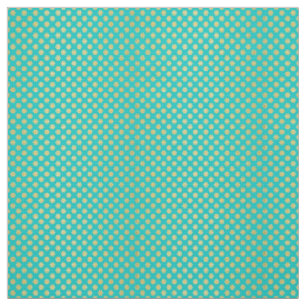 Turquoise Tiffany en Gold Daisy Flower Sparkle Stof