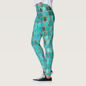 Turquoise tiles oval mosaic leggings (Links)