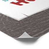 Turquoise Tipi Camping Birthday Poster (Hoek)