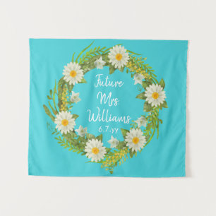 Turquoise toekomst mevrouw Daisy Vrijgezellenfeest Wandkleed