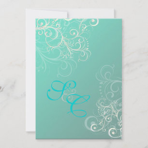 Turquoise + tourbillon de perles Invitations de ma