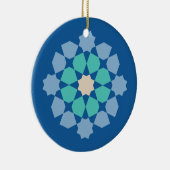 Turquoise Tranquility Medalion Keramisch Ornament (Rechts)