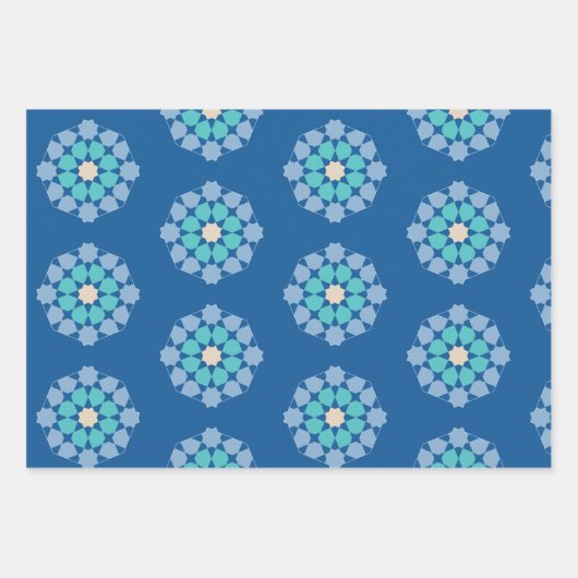 Turquoise Tranquility pattern Inpakpapier Vel (Voorkant 3)