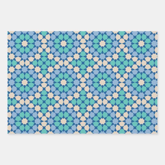 Turquoise Tranquility pattern Inpakpapier Vel (Voorkant)
