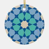 Turquoise Tranquility Pattern Keramisch Ornament (Voorkant)