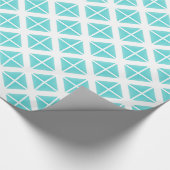 Turquoise Trendy Triangle Pattern Cadeaupapier (Hoek)