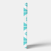 Turquoise Trendy Triangle Pattern Case-Mate iPhone Case (Achterkant / Rechts)