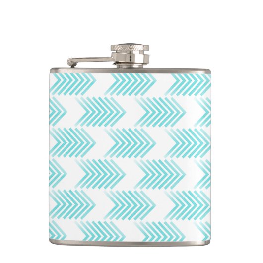 Turquoise Tribal Arrow Pattern Heupfles (Voorkant)