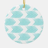 Turquoise Tribal Arrow Pattern Keramisch Ornament (Voorkant)