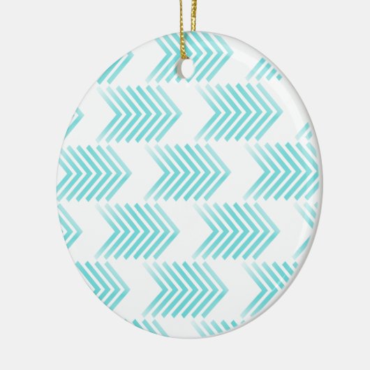 Turquoise Tribal Arrow Pattern Keramisch Ornament (Links)