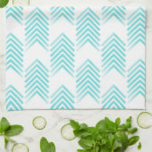 Turquoise Tribal Arrow Pattern Theedoek (Gevouwen)