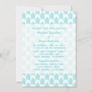 Turquoise Tribal Arrows Mariage Invitation