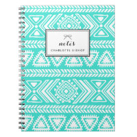 Turquoise Tribal Aztec Patroon Gepersonaliseerd