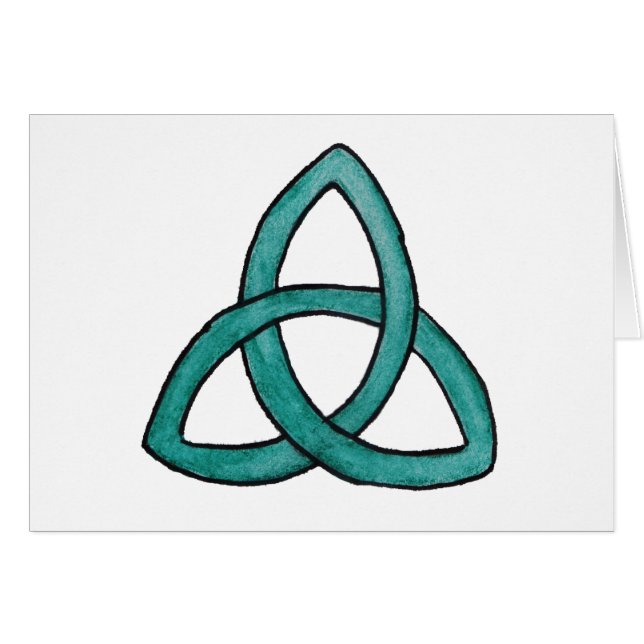 Turquoise Trinity Knot (Voorkant Horizontaal)