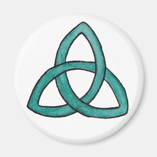 Turquoise Trinity Knot Magneet