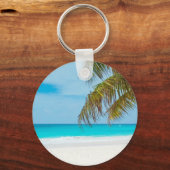 Turquoise Tropical Beach Sleutelhanger (Voorkant)