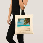 Turquoise Tropical Beach Tote Bag (Voorkant (product))