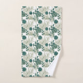 Turquoise Tropical Monstera Botanique Blanc Feuill (Serviette à main)