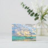 Turquoise Tropical Paradise Wedding Routebeschrijv Informatiekaartje (Staand voorkant)