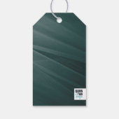 Turquoise Tule Textuur Cadeaulabel (Achterkant)