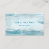 Turquoise Turquoise Abstrait Carte de visite Océan (Devant)