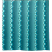 Turquoise Turquoise Abstrait Chevron Douche rideau (Devant)