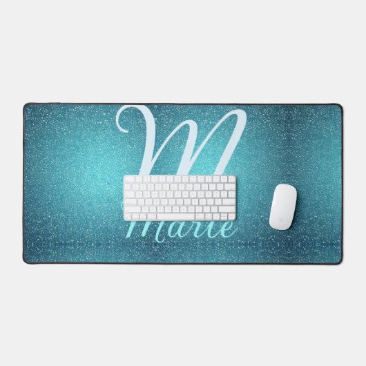 Turquoise turquoise agate aqua monogramme ajouter  (Clavier et souris)