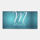 Turquoise turquoise agate aqua monogramme ajouter  (Recto)