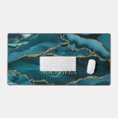 Turquoise Turquoise Agate Geode Gold Parties scint (Clavier et souris)