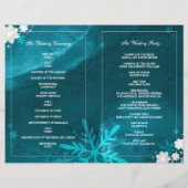 Turquoise Turquoise Mariage d'hiver Bi Programme d (Dos)