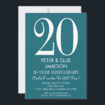 Turquoise Turquoise Moderne Invitations Anniversai<br><div class="desc">Une invitation turquoise simple et moderne,  bleu turquoise et blanc anniversaire. Parfait pour les anniversaires d'étape comme les 5ème,  10ème,  15ème,  20ème,  25ème,  30ème,  35ème,  40ème,  45ème,  50ème,  55ème,  60ème ... ou n'importe quelle année !</div>