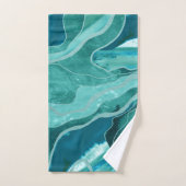 Turquoise Turquoise molle Marbre Agate Glam #1 #dé (Serviette à main)