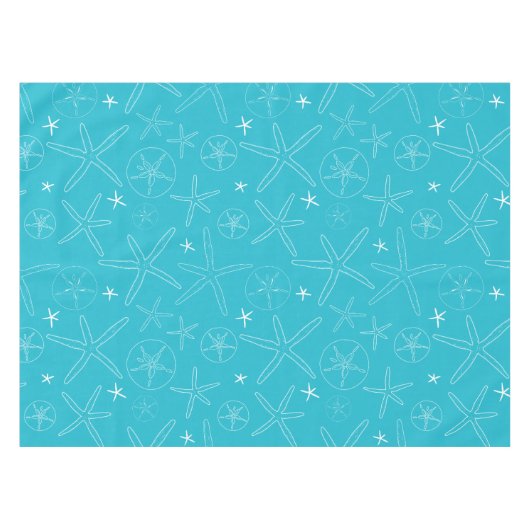 Turquoise / Turquoise Starfish & Sand Dollar Nappe (Devant (Horizontal))