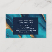 Turquoise Turquoise Tresses Carte de visite (Dos)
