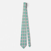 Turquoise Turquoise Vert bleu rose Motif Cravate (Devant)