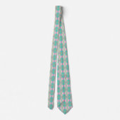 Turquoise Turquoise Vert bleu rose Motif Cravate (Dos)