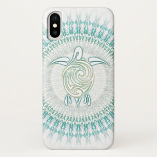 Turquoise Turtle and Mandala Animal iPhone X Hoesje