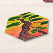 Turquoise twilight kartonnen onderzetters (Schuin)