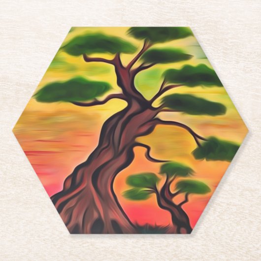 Turquoise twilight kartonnen onderzetters (Voorkant)