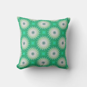 Turquoise Twirl Pattern Dot Kussen