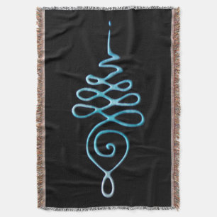 Turquoise Unalome Deken