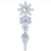 Turquoise Unalome Groep Sticker (Voorkant)