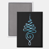 Turquoise Unalome Magneet (Voorkant / Achterkant)