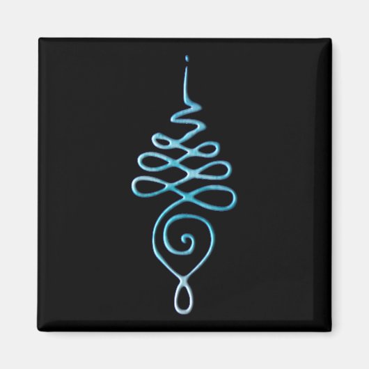 Turquoise Unalome Magneet (Voorkant)