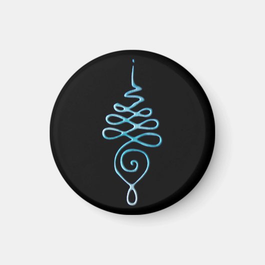 Turquoise Unalome Magneet (Voorkant)