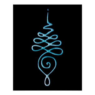 Turquoise Unalome Perfect Poster